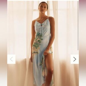 NWT By Anthropologie Sleeveless Silky Slip Midi Dress